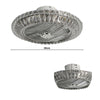 Luxury Crystal Chandelier Modern Ceiling Fan With Lights Dimmable 3 Color Remote