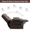 Electric Recliner Chair Lounge Massage Armchair Single Sofa with 2 Cup Holders