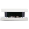 50 inch 7 LED Flame Fireplace Suite Surround Frame Electric Fire Wall Mount