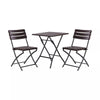 Folding Rattan Garden Table & 2 Chairs Outdoor Furniture Patio Dining Bistro Set