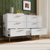 Chest of 6 Drawers Wooden Bedroom Home Furniture Clothing Storage Unit White