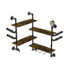 Industrial Pipe Shelf Wine Rack Wall Mounted Wine Shelf Steam Punk Pipe Organize