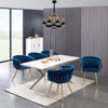 Velvet Dining Chair with Door Knocker Ring Windsor Dressing Room Chair 1/2/4/6