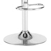 2x Chrome & Height Adjust Swivel Faux Leather Kitchen Breakfast Bar Stool
