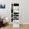 Tall Jewelry Cabinet Full Length Mirror Swivel Lockable Jewelry Organiser Drawer