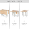 Foldable Dining Table Kitchen Drop-Leaf Table with Storage Shelf for 4-6 People