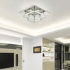 36W Modern Crystal LED Ceiling Light Minimalist Square Pendant Chandelier Lamp