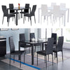 Kitchen Dining Room Table Chair Option Glass 120/140cm Dinner Party PU Chairs