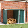 Outdoor Garden Firewood Wood Log Storage Shed Tool Box with Lockable Door, Roof