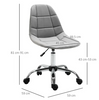 Vinsetto Ergonomic Office Chair with Adjustable Height and Wheels 47-3-12
