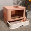 Large Self-Cleaning Hooded Cat Litter Box Enclosed Kitten Toilet Box Potty Tray