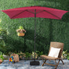Rectangle Banana Garden Parasol 2x3M Umbrella Sun Shade Outdoor Patio Crank Tilt