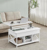 Lift-Top Table Coffee Table for Living Room, Coffee Table with Open and Hidden