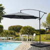 10ft Sunshade Outdoor Cantilever Patio Umbrella 6 Sturdy Ribs for Garden Kdlioyk