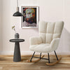 Modern Linen/Teddy Fleece Rocking Accent Chair Upholstere Glider Rocker Armchair