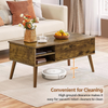 Coffee Table Lift Top Storage Shelf Living Room Rustic Brown Industrial Modern
