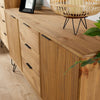 Sideboard Cabinet Cupboard Storage Furniture 2 Doors 3 Drawers Industrial Wooden