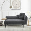 2 Seater 143cm Leisure Sofa Upholstered Linen Fabric Couch w/Small Side Table