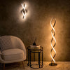 Black Twist Floor Lamp Living Room Light Integrated LED Standard Standing Light