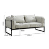 Single/Double/Triple Sofa Armchair Faux Leather Cushion Seat Metal Frame Armrest