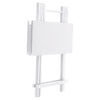 Folding Table Chair Patio In/Outdoor Furniture Wood Coffee Drink Desk Metal Legs