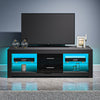 Modern TV Stand High Gloss Doors Entertainment Unit Cabinet With RGB LED Lights
