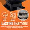 SQUARE FIRE PIT BBQ GRILL HEATER OUTDOOR GARDEN FIREPIT BRAZIER PATIO OUTSIDE