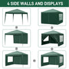 Pop-up Gazebo 3x3M Outdoor Garden Canopy Heavy Duty Waterproof Tent + 4 Sidewall