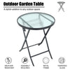 Rattan Garden Folding Dining Table and 2 Chairs Outdoor Balcony Patio Bistro Set