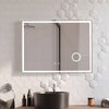 LED 3 Colour Illuminated Bathroom Mirror with Magnifier Demister Touch Switch