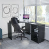 Computer Desk PC Table L-shaped Corner w/Shelves/Drawers Workstation Home Office