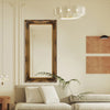 173cm Vintage Baroque Embossed Wooden Frame Full Body Length Mirror Wall Mounted