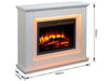 Electric Fireplace with Surround, LED Flame & Mood Light – Endeavour Castleton