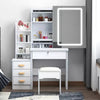 Dressing Table With Drawers Mirror Stool Set Makeup Desk Vanity Table Bedroom UK