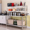 Commercial Catering Stainless Steel Over Shelf Kitchen Prep Work Table Bench UK