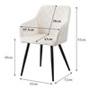 Set of 2 Armchairs Dining Chairs with Arms Velvet PU Faux Leather Chairs Kitchen