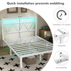 4ft6 Heavy Duty Metal Bed Frames with LED Light Headboard & Charging Socket Vjdm