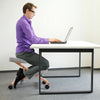 Wooden Kneeling Ergonomic Chair Posture Stool Frame Seat Grey