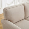 3 Seater Sofa Couch Linen Fabric Settee for Living Room & Office Studded (Beige)