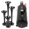 Air Horn Truck Train Horns Kit 12 Volt with 6L RV Compressor 4 Trumpet 150PSI