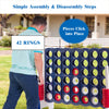 Giant Connect 4 Four in A Row Game Set 120x104cm 4-to-Score Outdoor Garden Game