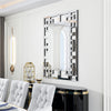 LUVODI Grecian Venetian Rectangle Beveled Glass Wall Mirror for Hotel Home Decor
