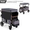 2 Passenger Push Pull Stroller Wagon Twin Stroller Wagon w/Removable Canopy