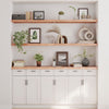 Camerina Wall Shelf Brown 180x40x4 Treated Solid Wood Oak,Wall Shelf, B6B3