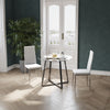 Luxury Dining Table Set Kitchen Table and Chairs Round/Square Metal Glass Table
