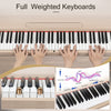 88 Key Weighted Digital Piano with Metal Stand Power Adapter Triple Pedals