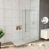 Walk In Shower Enclosure Screen With 300mm Flipper Panel Wet Room Glass Door