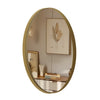 Gold Aluminum Frame Oval Vanity Mirror Wall Mounted Art Mirror for Bedroom Decor