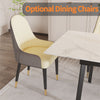 Elegant White Dining Table Extendable 130-160cm Table Extended For 4-12 Person