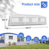 3*9m 5-Sided Iron PE Cloth Spiral Pipe Pergola Canopy Patio Gazebo Play Tent
